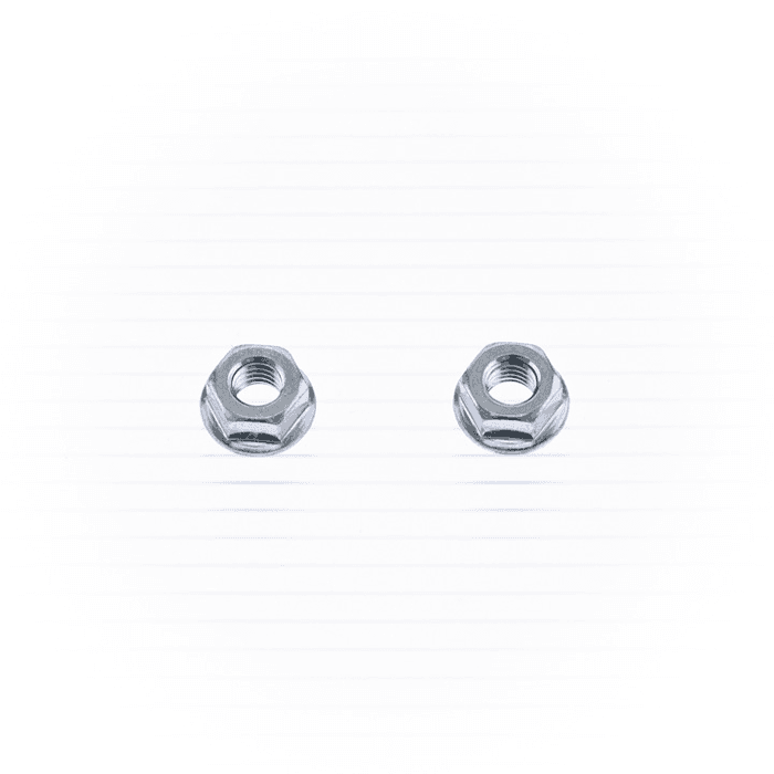 HEX FLANGE NUT M6 10/PK
