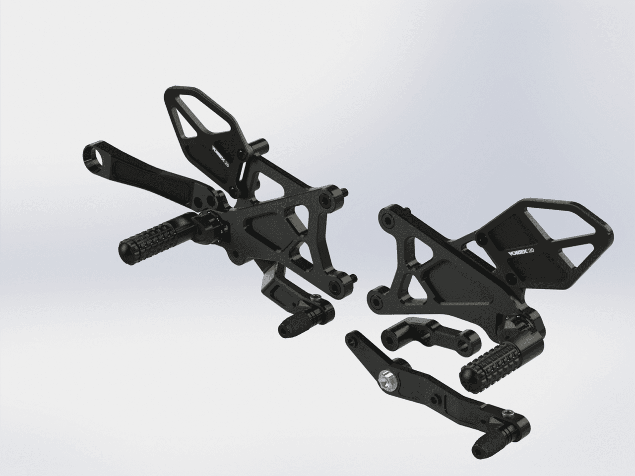 REAR SET COMPLETE BLK YAM