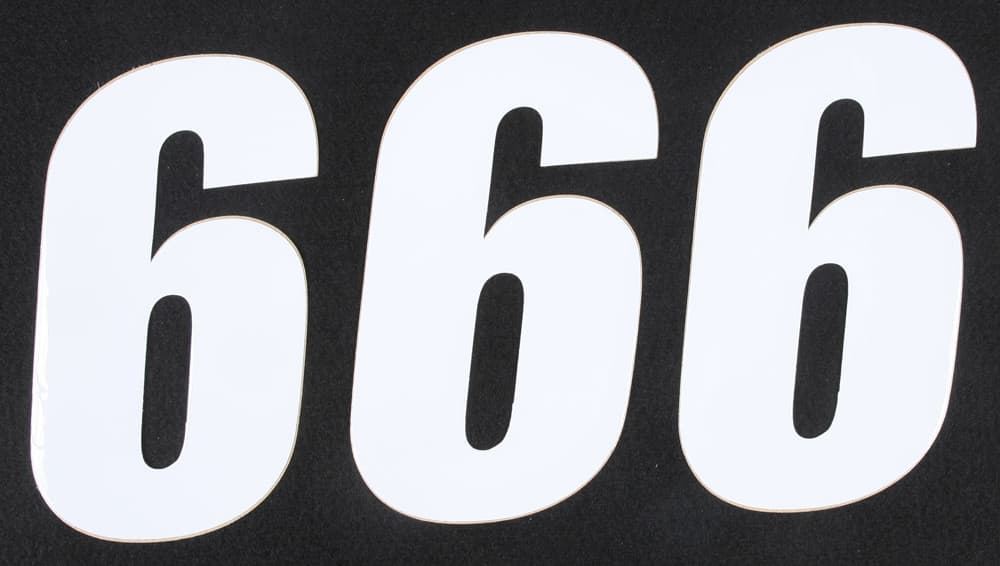 D-Cor Number 6 White 6" 3/Pack