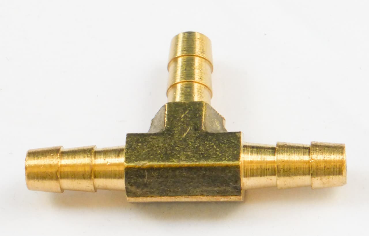 Helix Brass Tee 1/4"