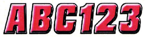 2" LETTER & NUMBER KIT RED / BLACK