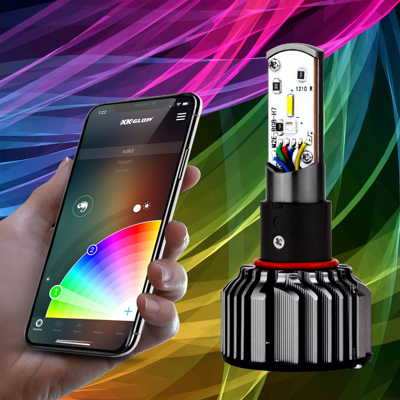 Xk Glow Rgb H4 LED Bulb Kit, image 2 of 6