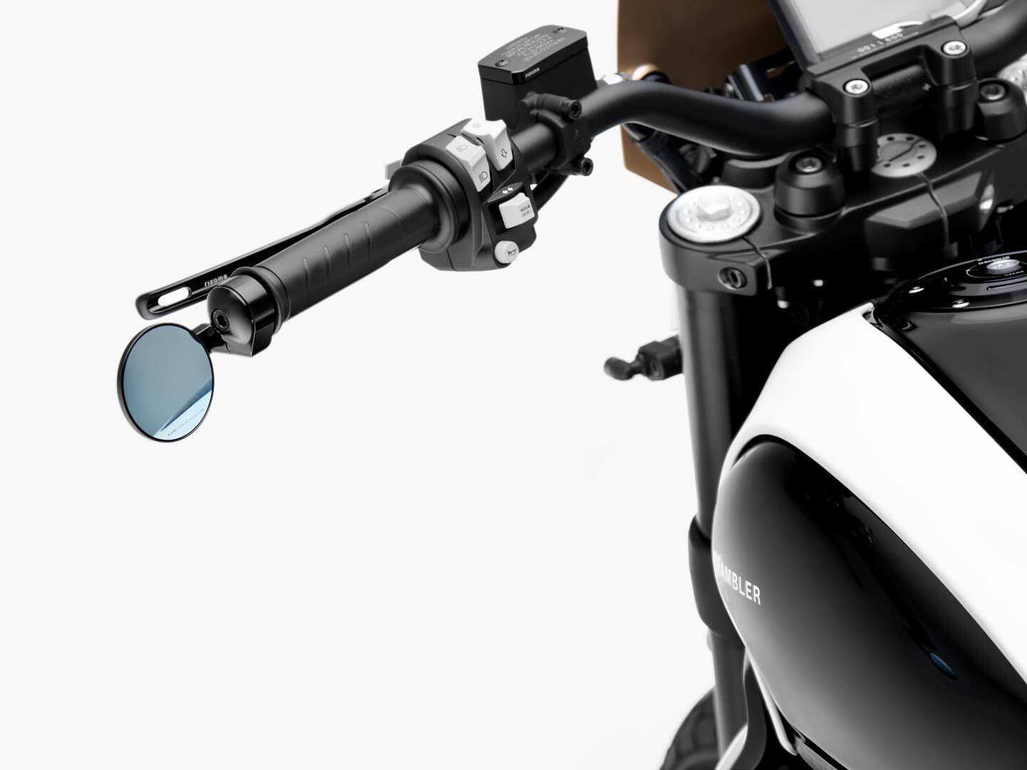 Rizoma O-Edge Mirror Black Each, image 5 of 7