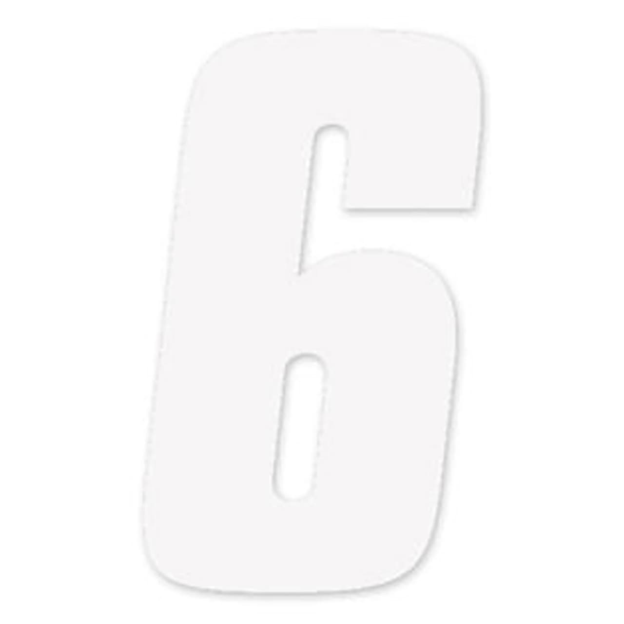 FACTORY EFFEX PRO 4" WHITE NUMBER "6"