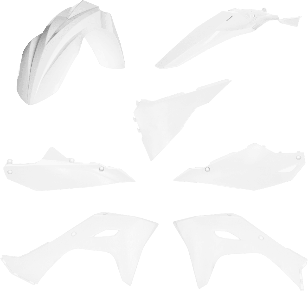 Acerbis Plastic Kit Kawasaki White
