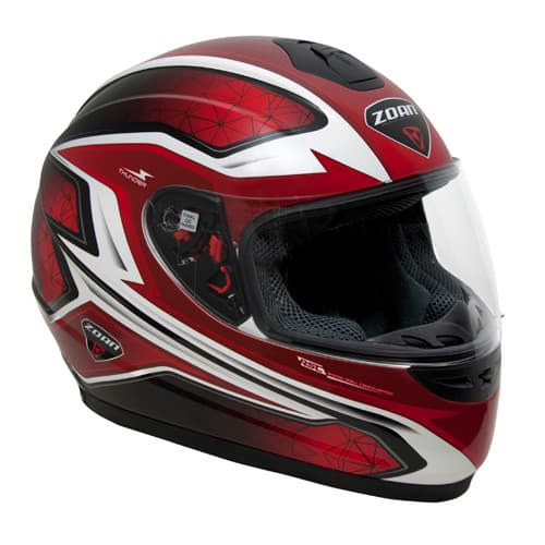 ZOAN THUNDER M/C HELMET, ELECTRA RED - XS