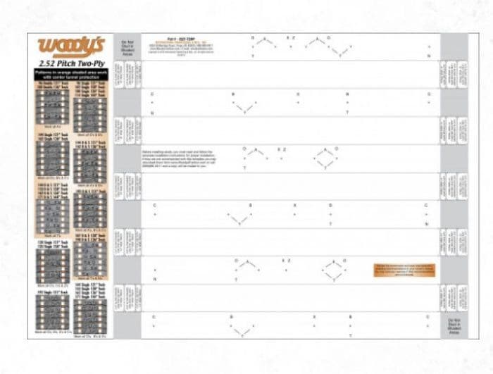 STUD TEMPLATE 2.52" 2 PLY