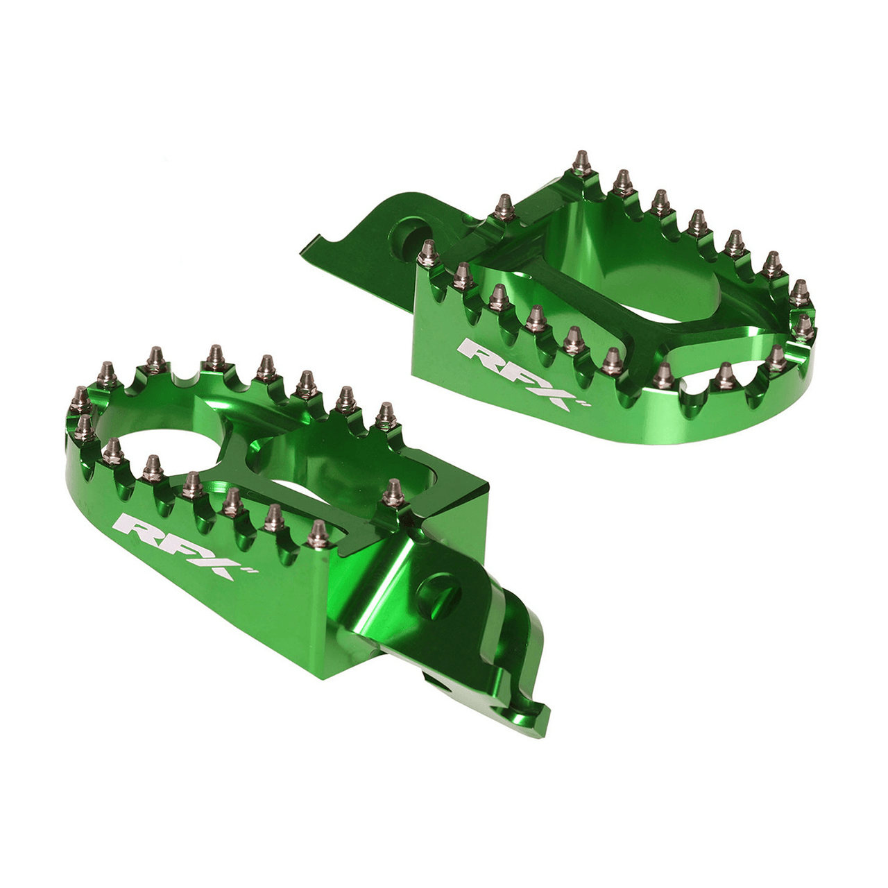 RFX Footpegs Green Kawasaki