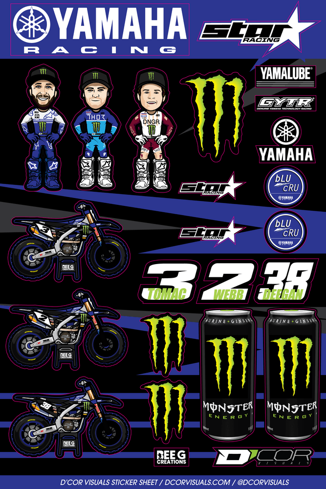 D-Cor Decal Sheets Yamaha