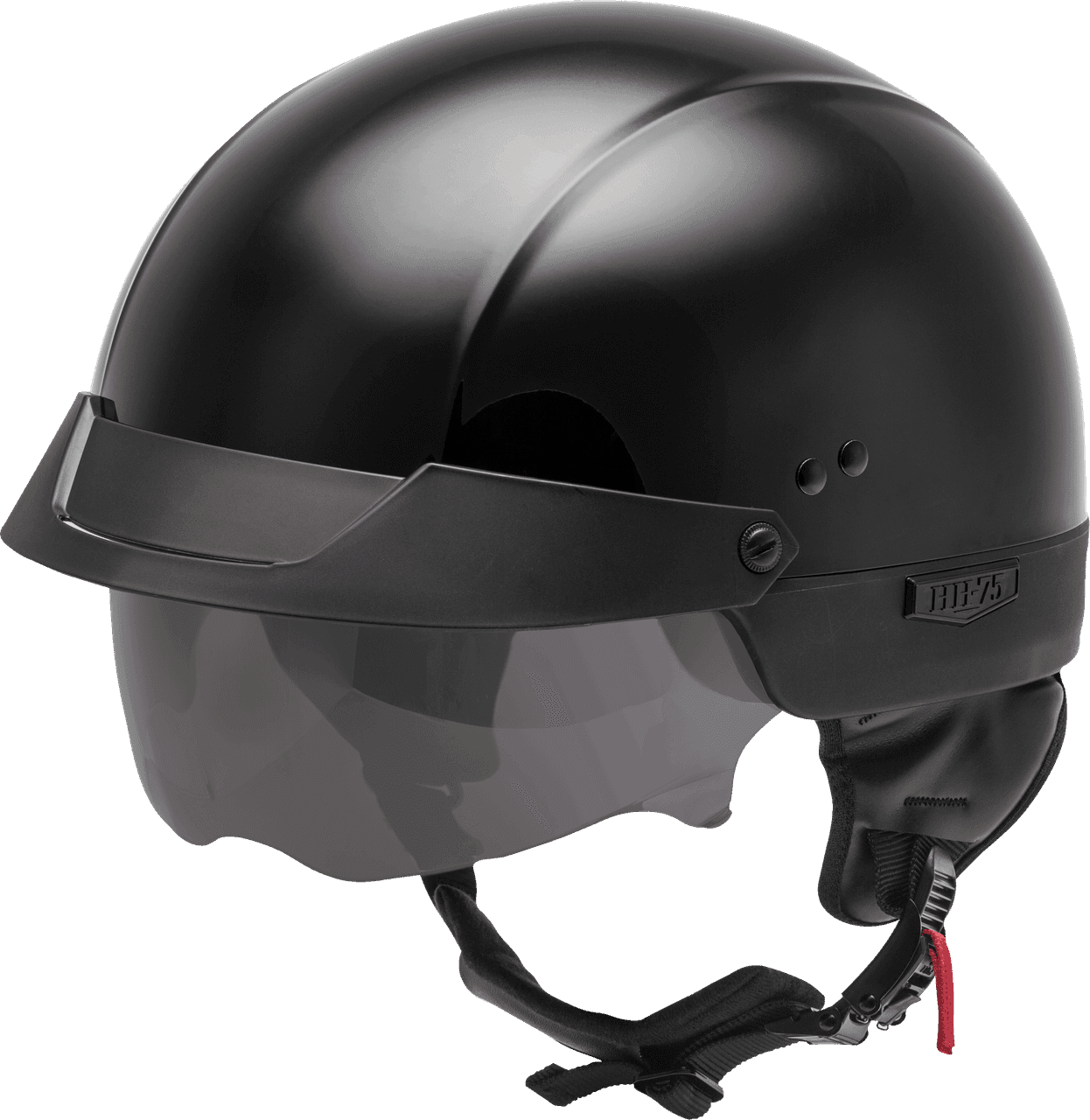 HH-75 HALF HELMET BLACK XL