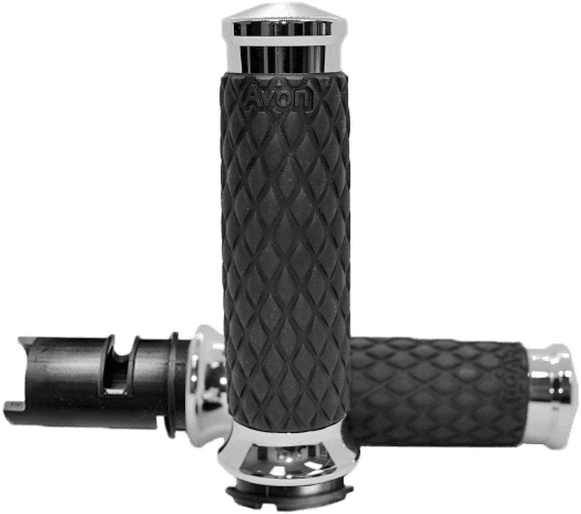 DIAMOND CONTOUR CHROME TWIST GRIP