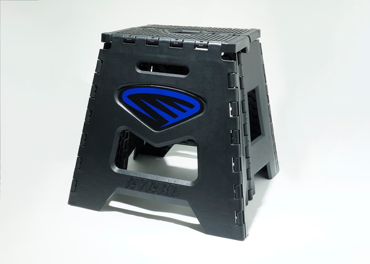 FOLDING MOTO STAND BLUE