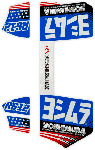 RS12 MUFFLER DECALS BLUE