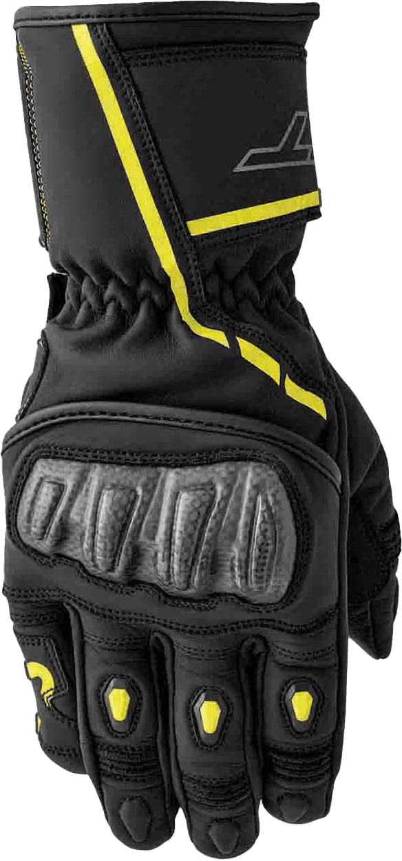 S1 GLOVE BLK/FLO-YEL LEATHER XL