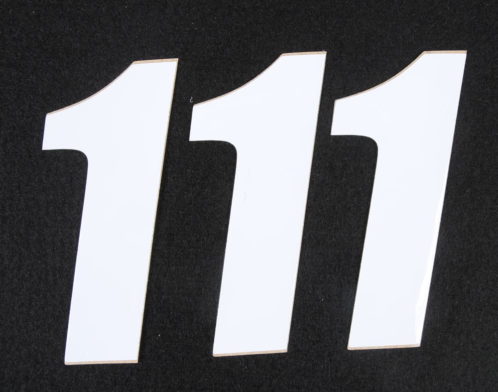 D-Cor Number 1 White 4" 3/Pack