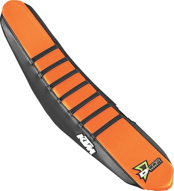 SEAT COVER BLACK/ORANGE W/RIBS