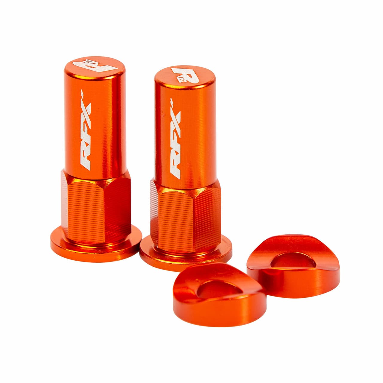 RIM LOCK NUTS & WASHERS 2PCS ORANGE