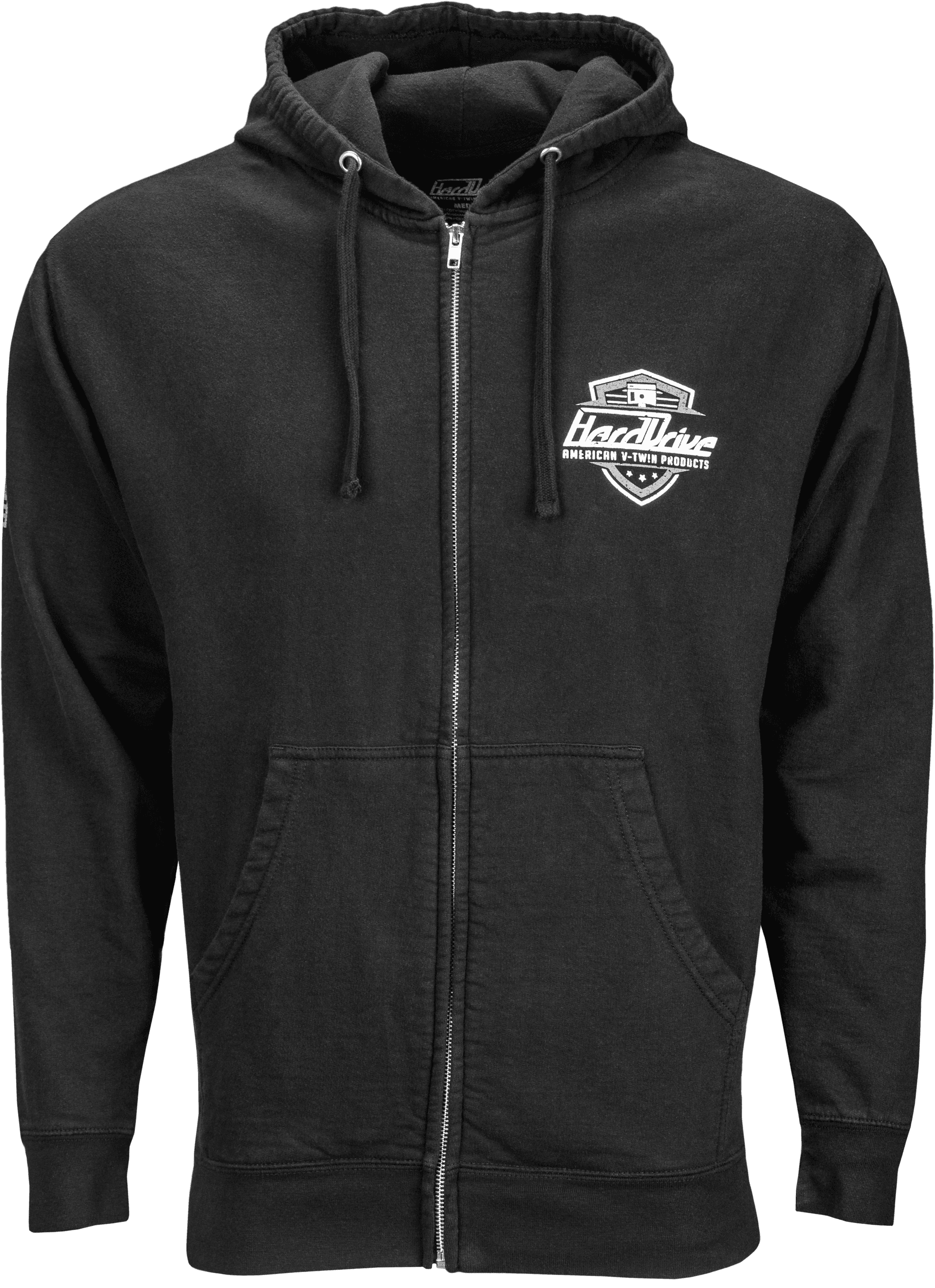 HARDDRIVE SHIELD HOODIE BLACK/WHITE LG
