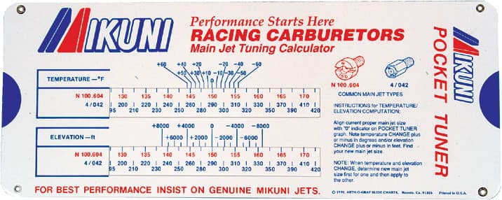 CARBURETOR POCKET TUNER