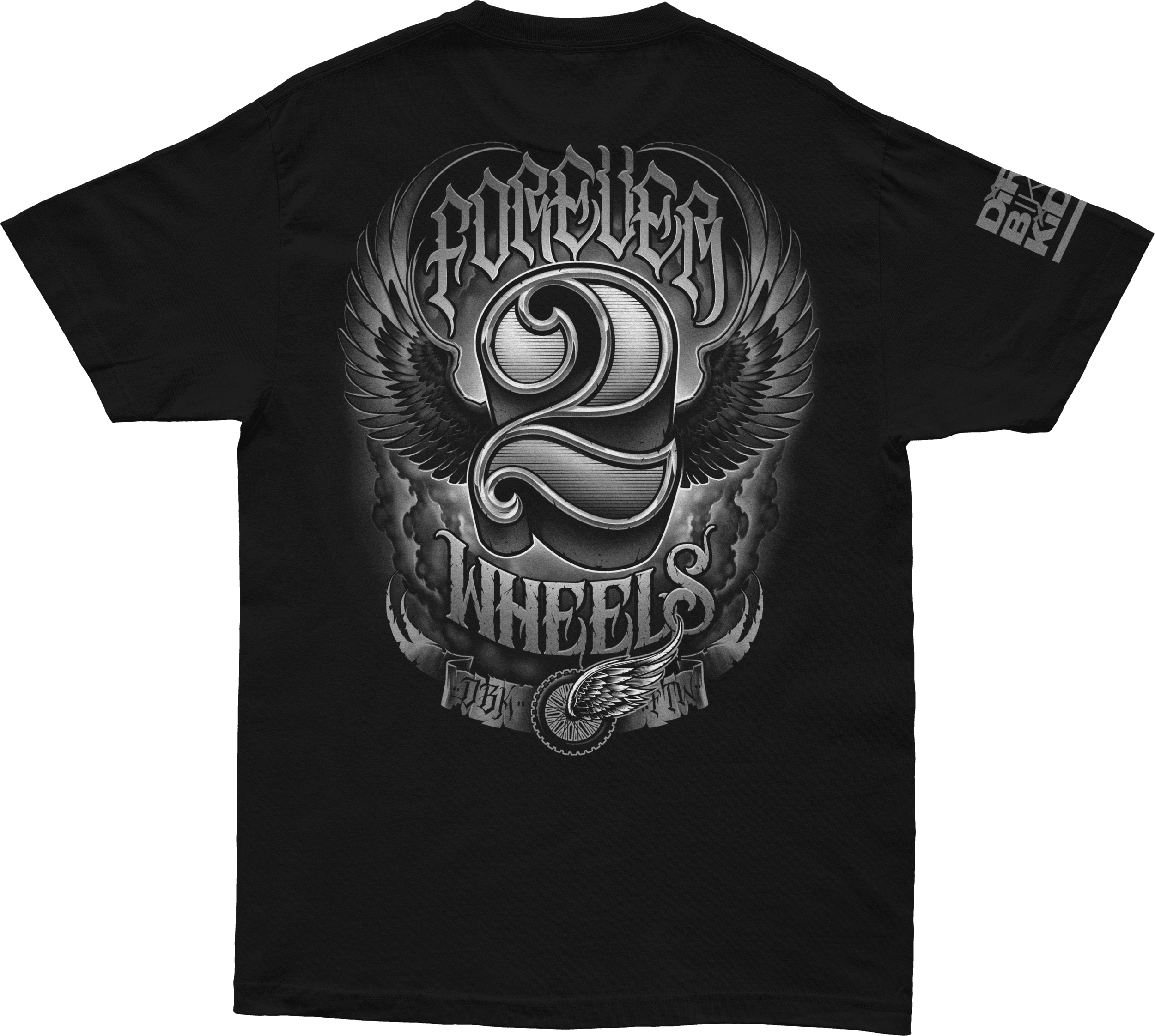 TWO WHEELS TEE BLACK XL