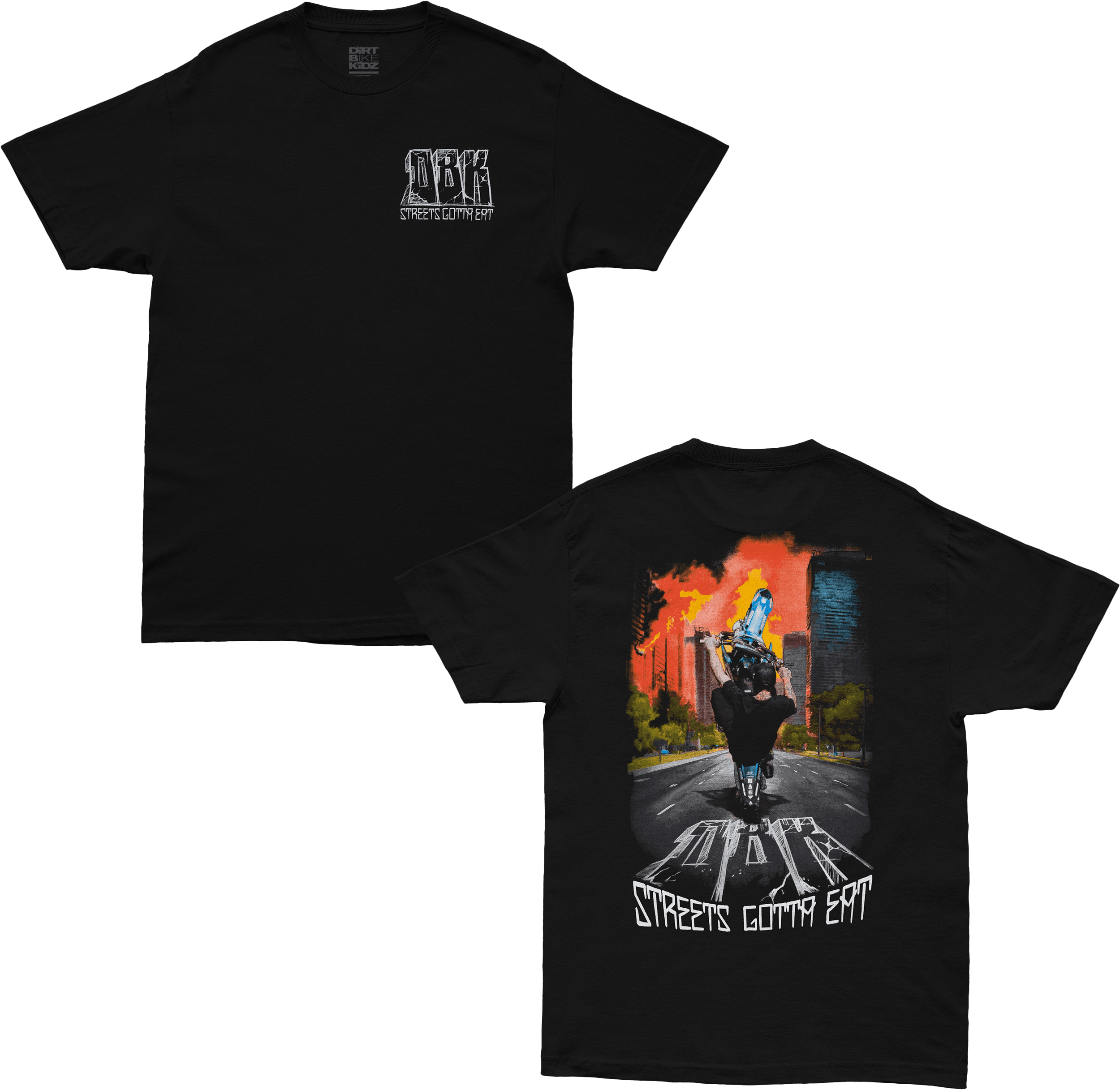 STREETS GOTTA EAT TEE BLACK XL