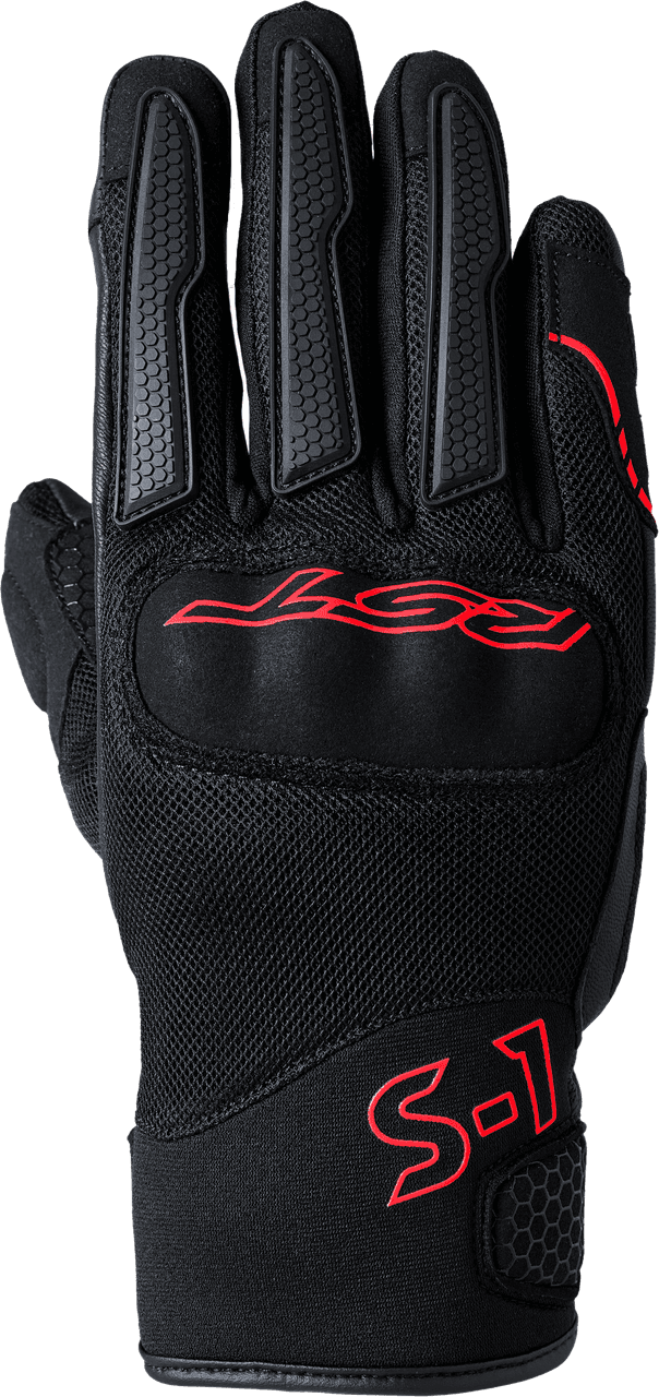 S1 MESH CE GLOVE BLACK/RED LG