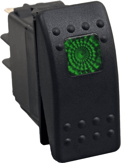 LIGHTED ROCKER SWITCH GREEN