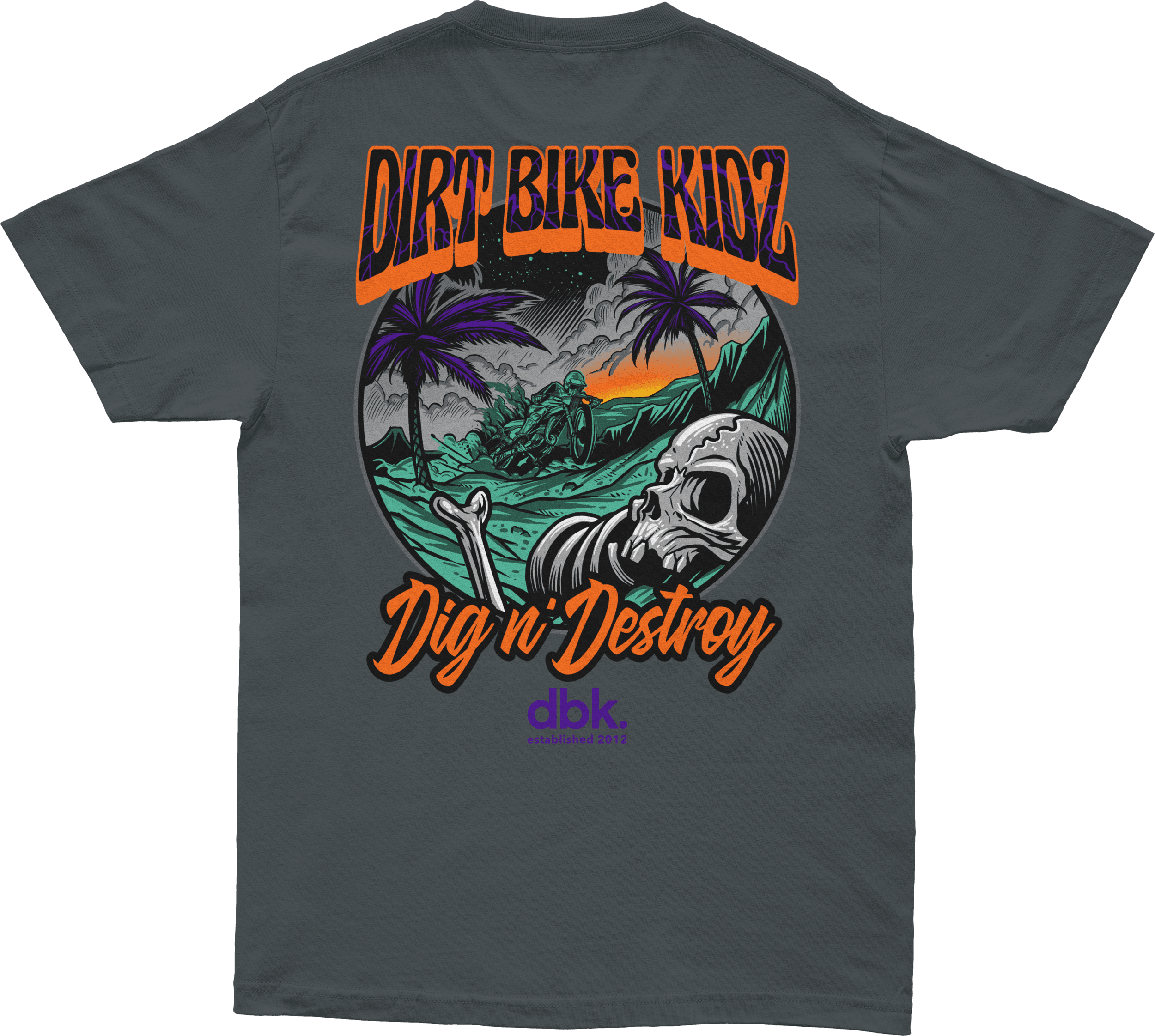 BONEYARD TEE CHARCOAL 2X