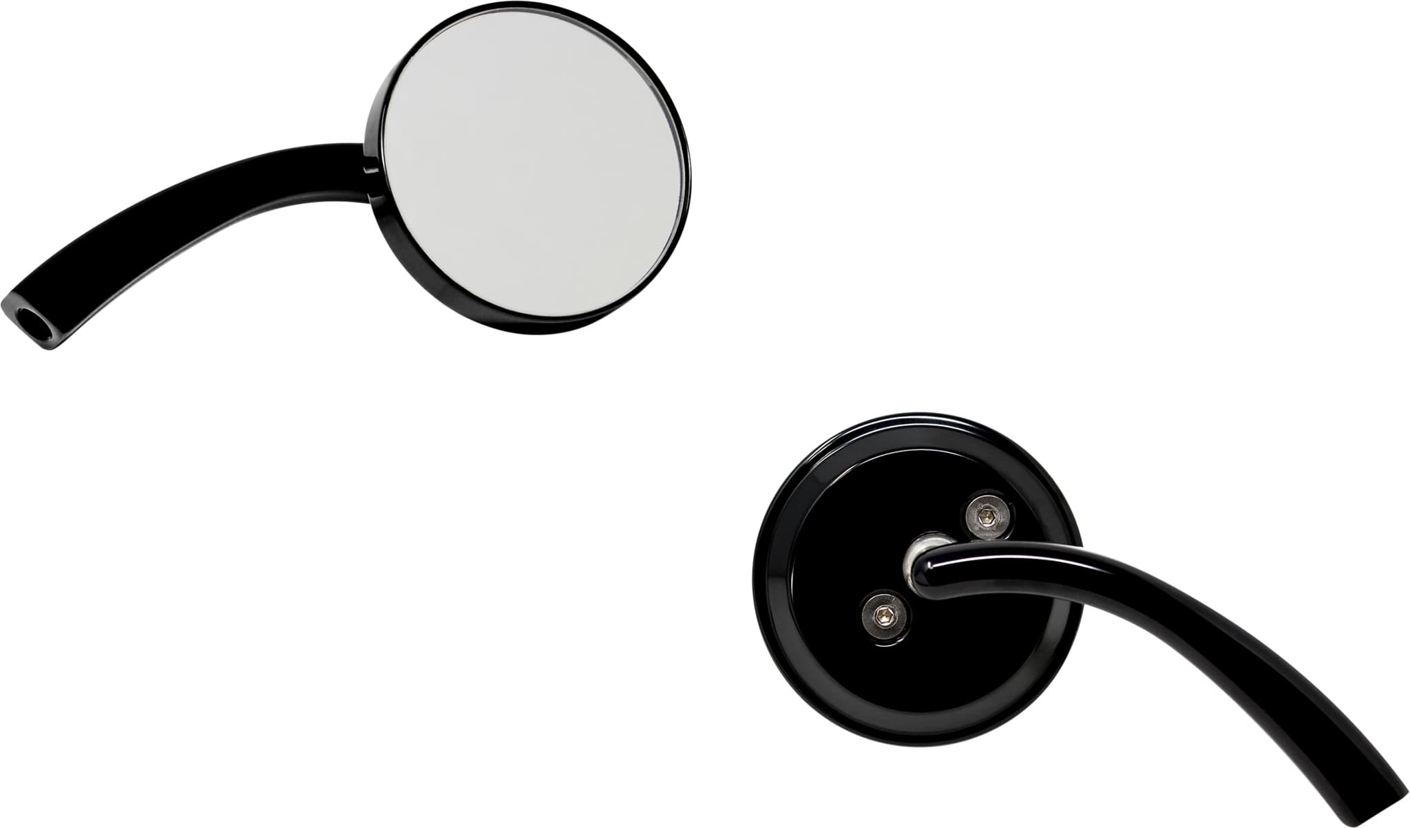 BILLET ROUND MIRROR LEFT BLACK