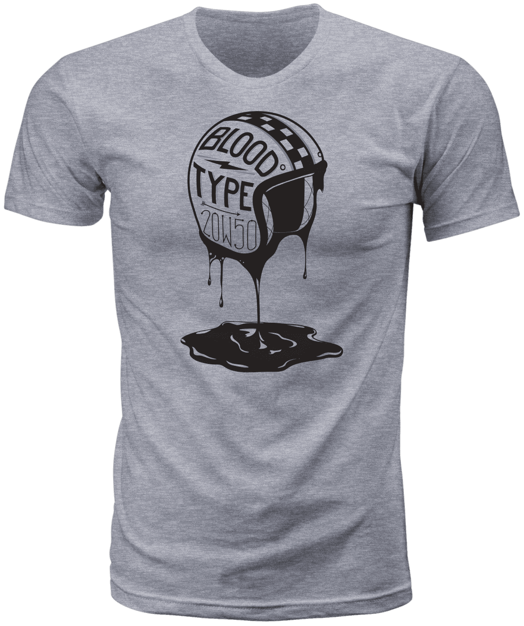 BLOOD TYPE TEE HEATHER 2X