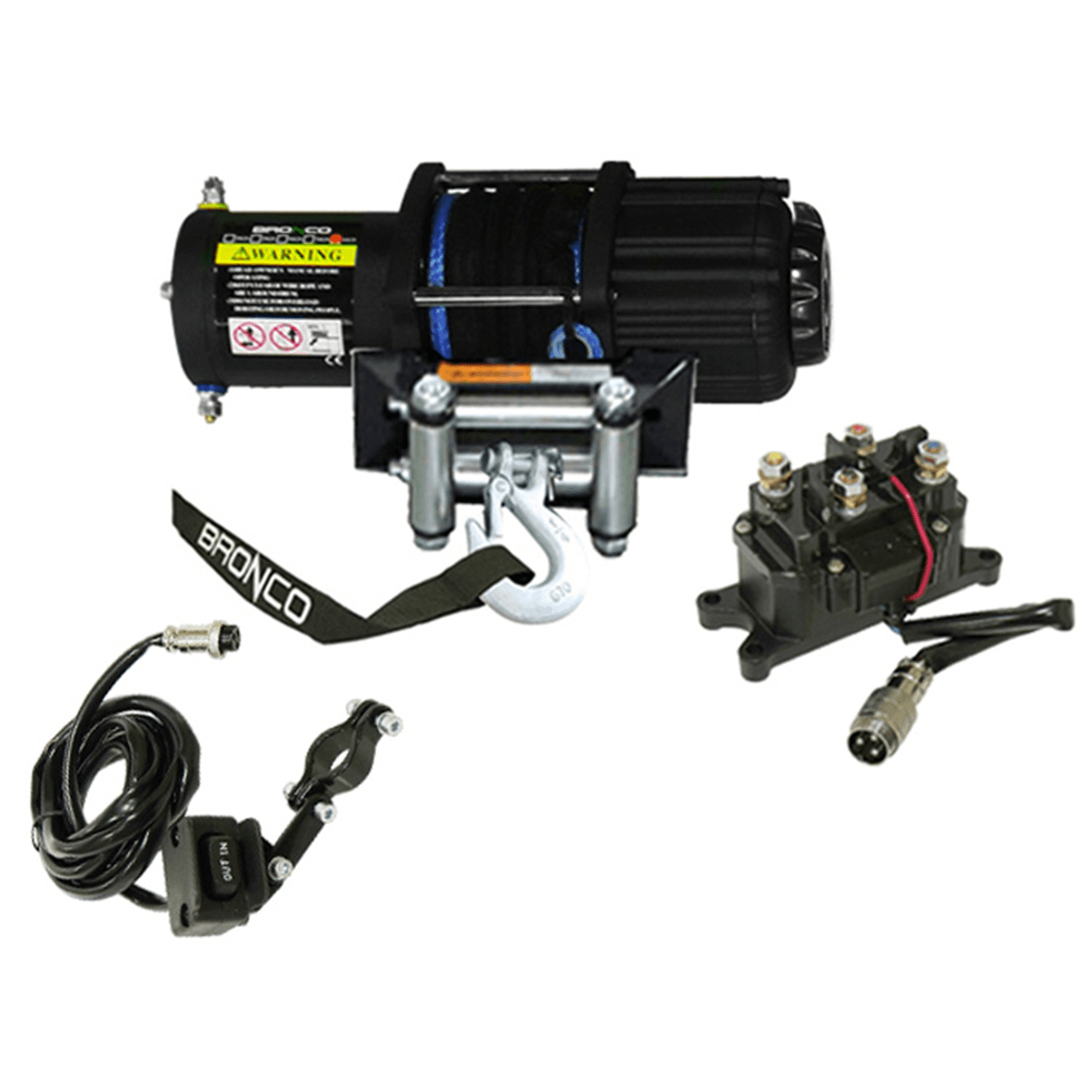 BRONCO 4500 LB WINCH SYNTHETIC ROPE