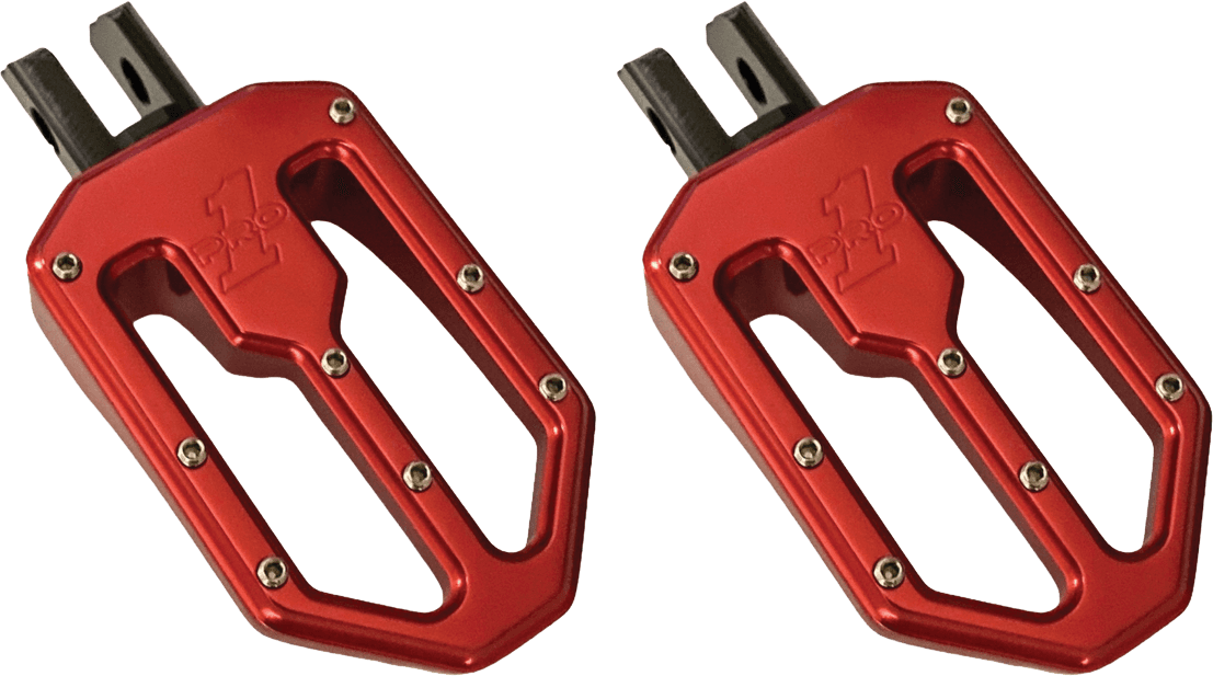 PRO ONE M8 PEG MOTO V2 RED ANODIZE