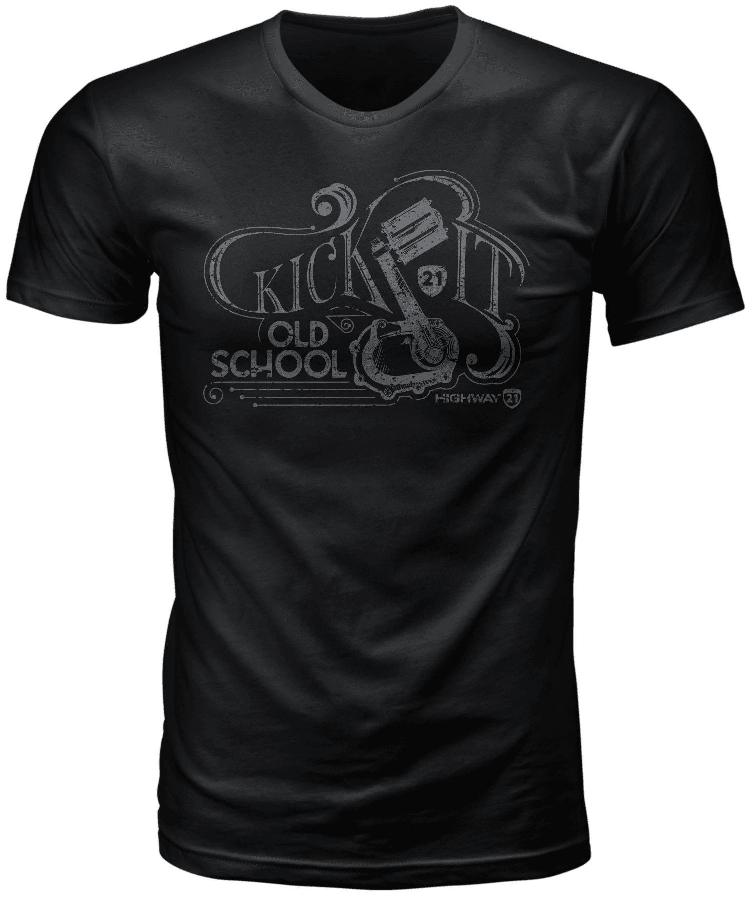 OLD SCHOOL TEE BLACK 2X