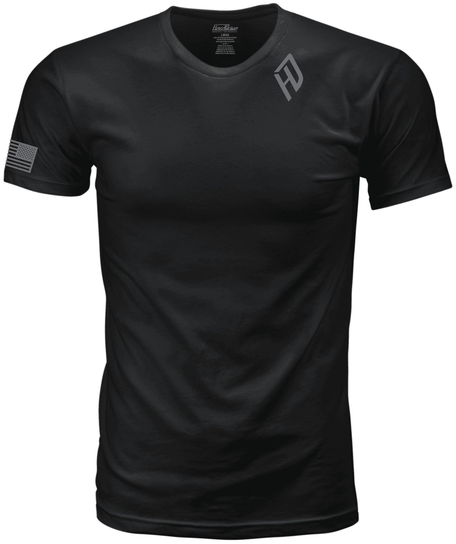 HARDDRIVE SHIELD TEE BLACK/WHITE MD