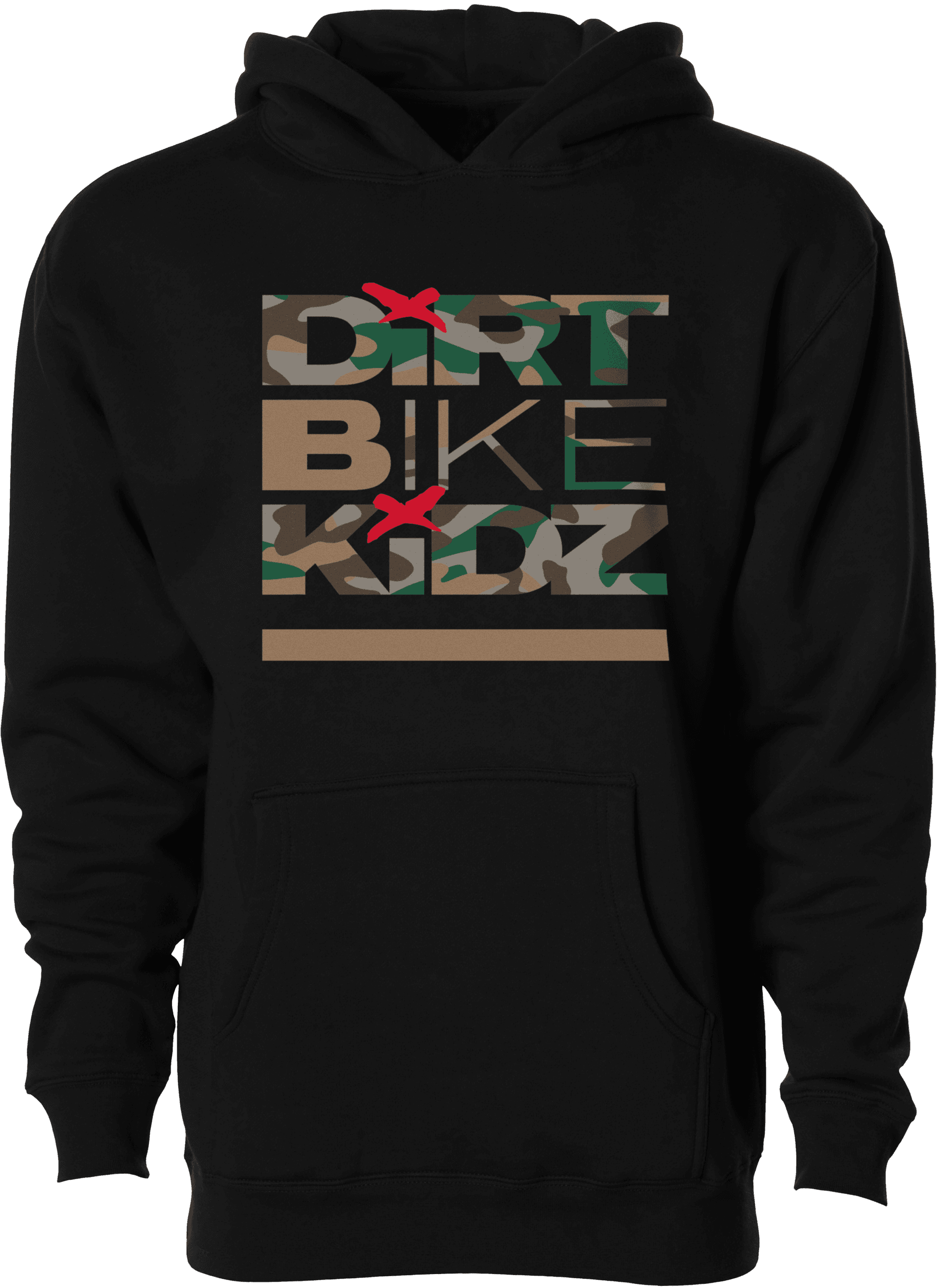 CLASSIC CAMO YOUTH HOODIE BLACK YS