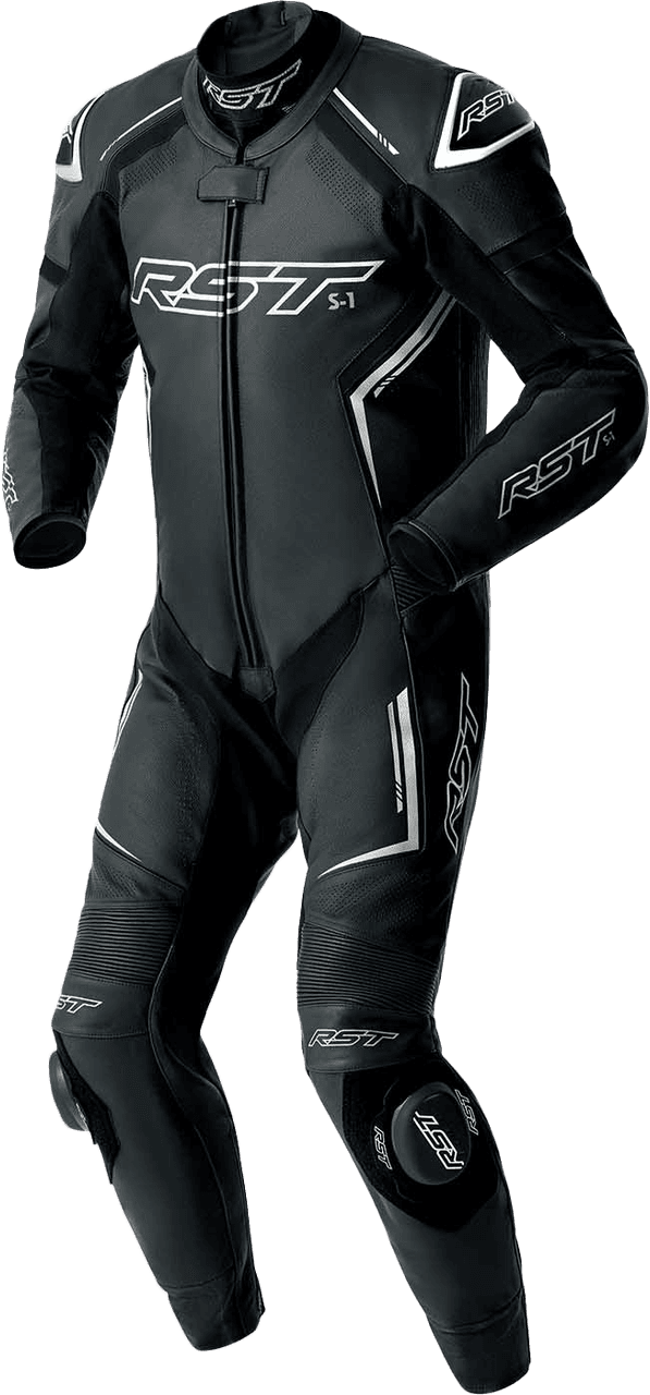 S1 D3O SUIT BLK/WHI LEATHER SM