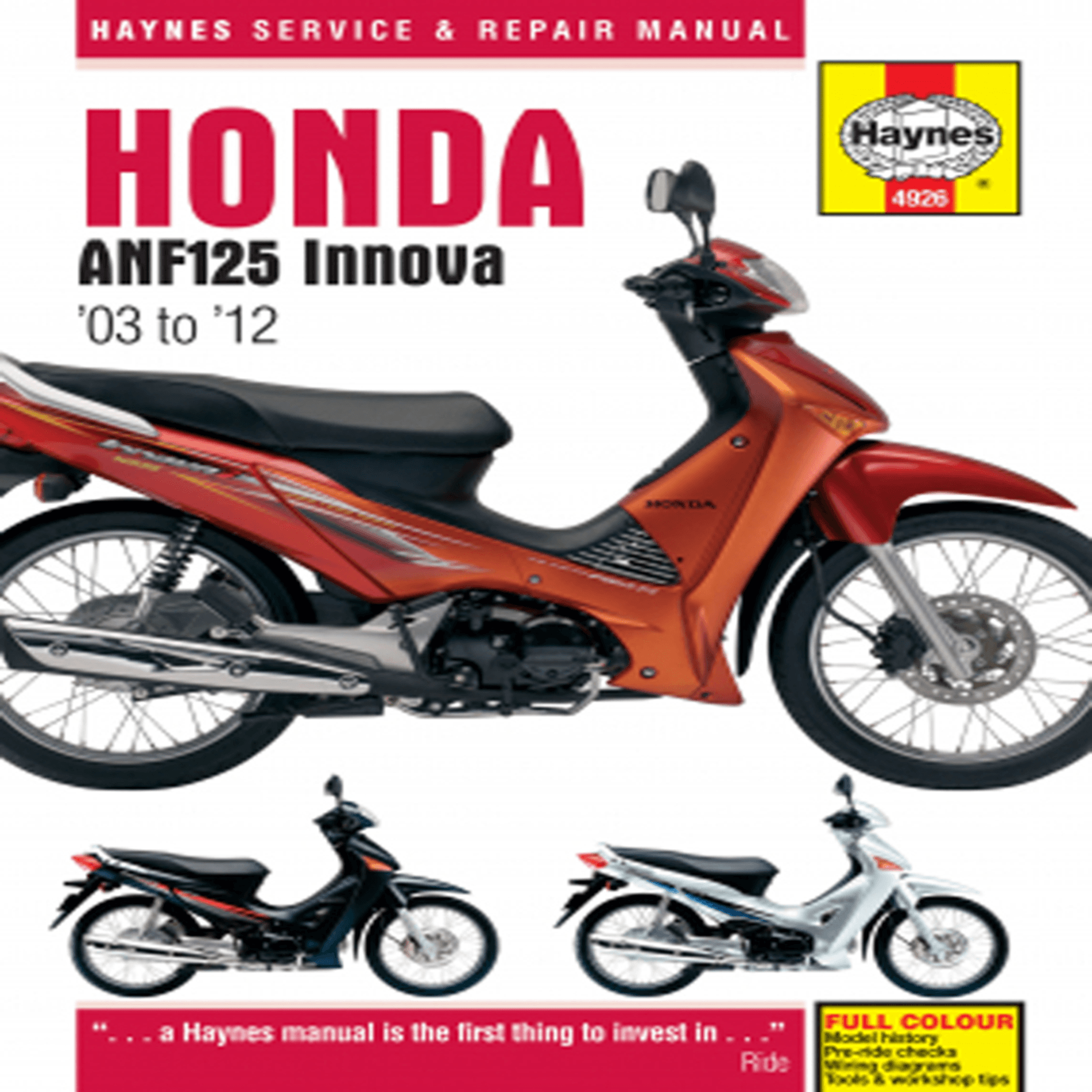 HONDA, HAYNES MANUAL
