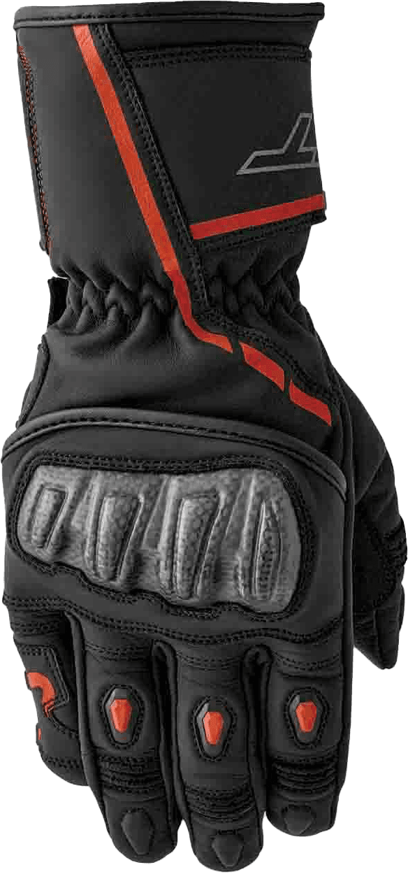 S1 GLOVE BLK/RED LEATHER LG