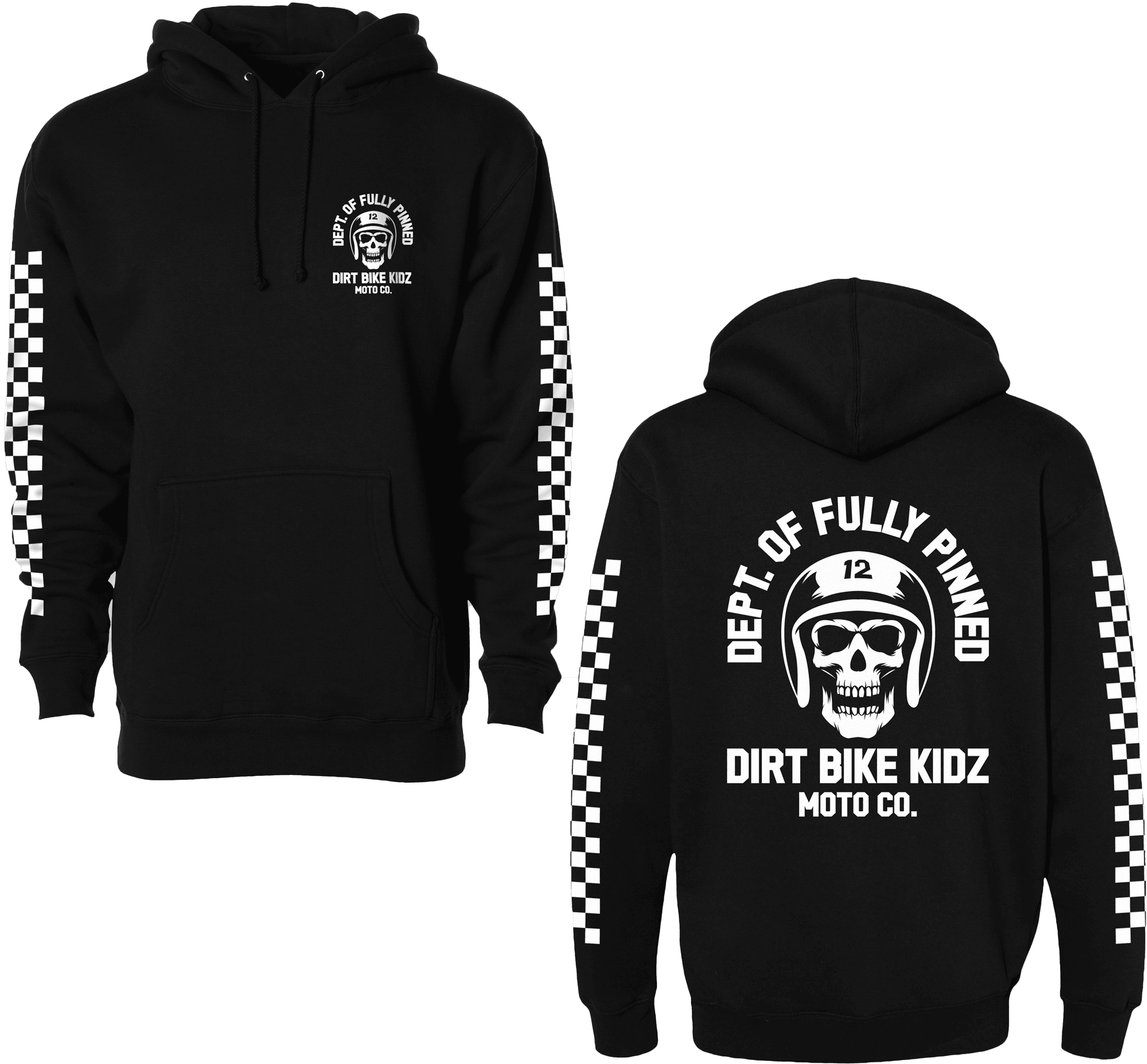 FULLY PINNED HOODIE BLACK MD