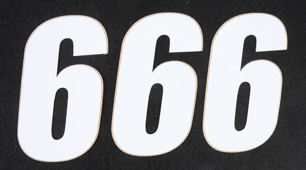 D-Cor Number 6 White 4" 3/Pack