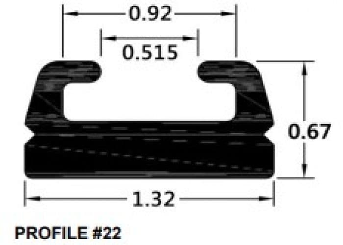 SPI SLIDE PROFILE 22 BLACK 66"