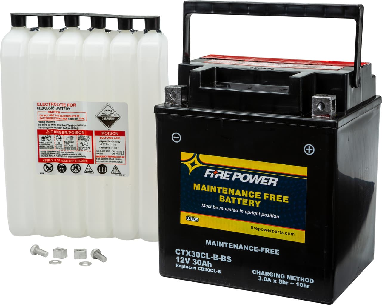 Fire Power Battery CTX30CL-B-BS Maintenance Free