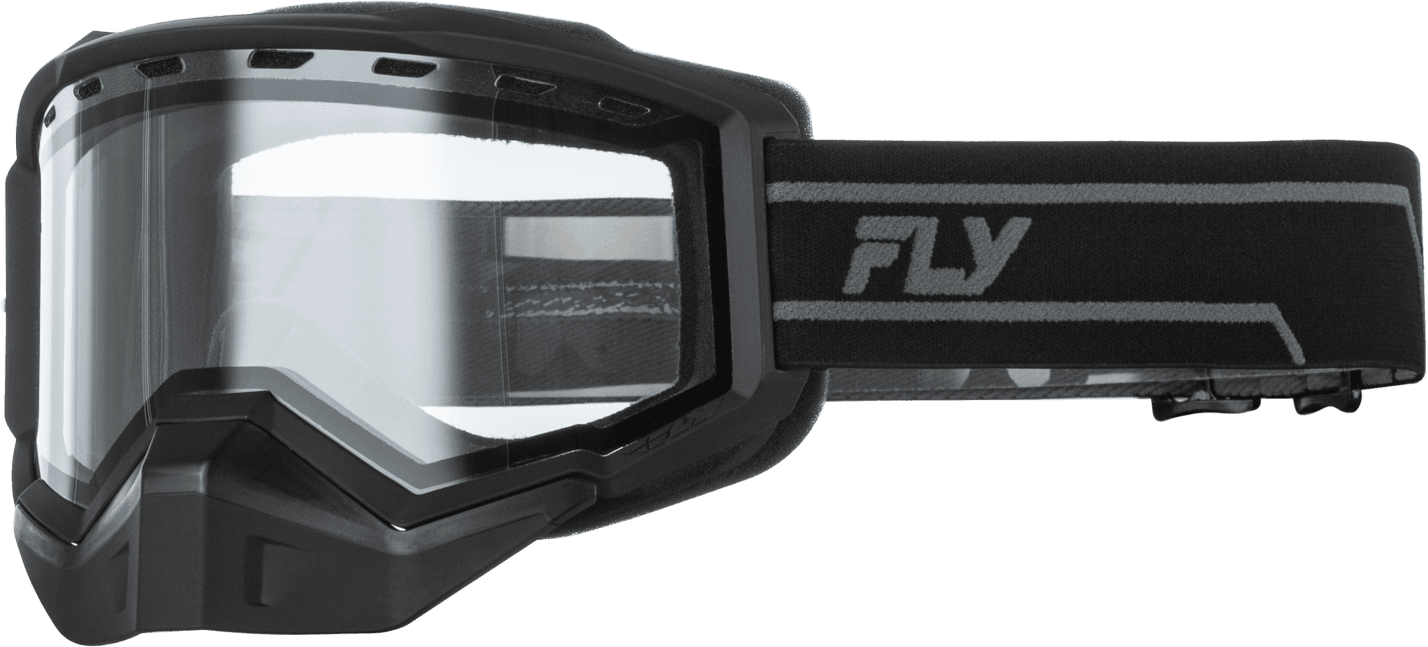 Fly Racing Focus Snow Black W/Clear Lens