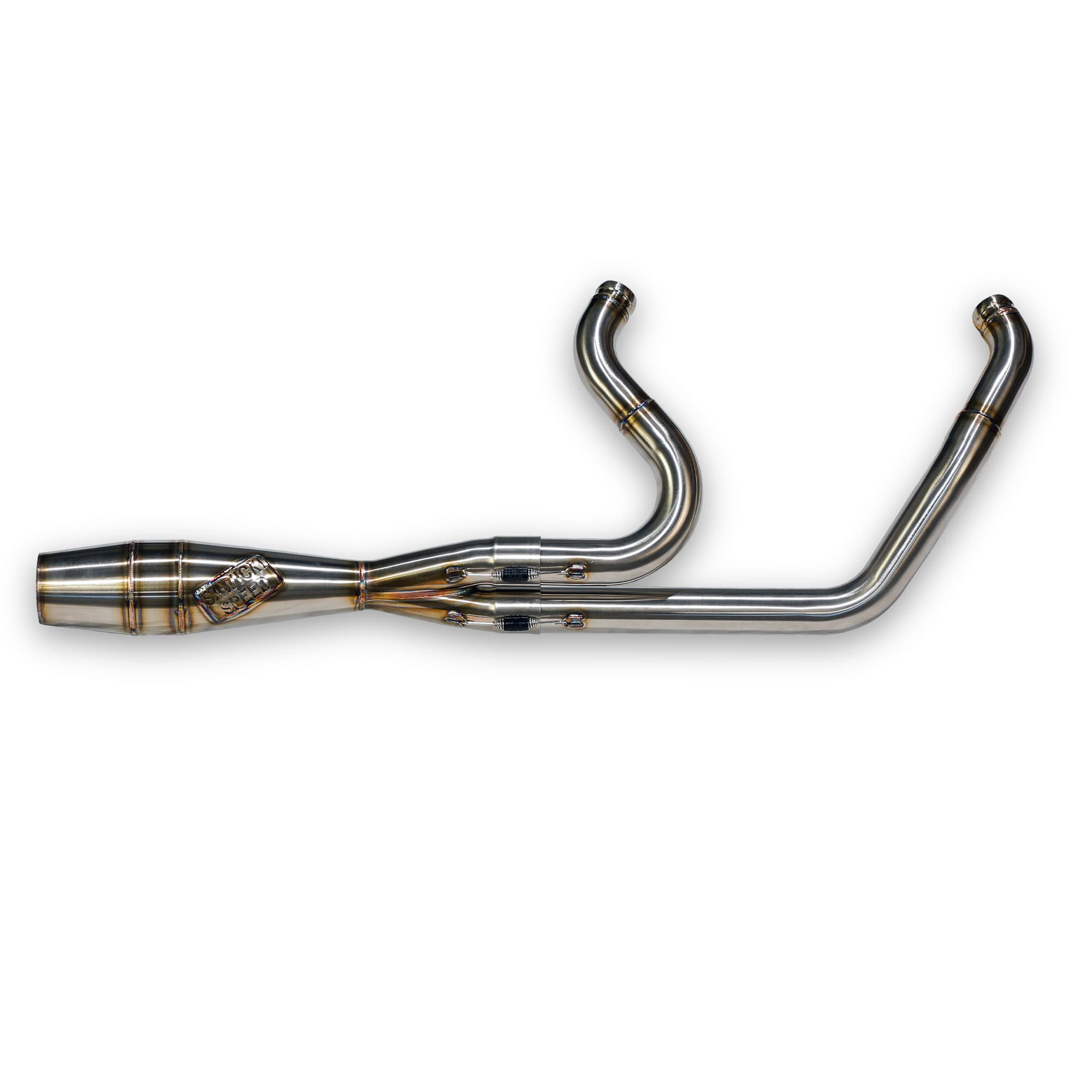 Sawicki Intmdtr M8 Softail Shorty Cann Brushed Ss