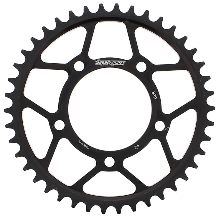 Supersprox Rear Sprocket Steel 42T-530 Black Suzuki