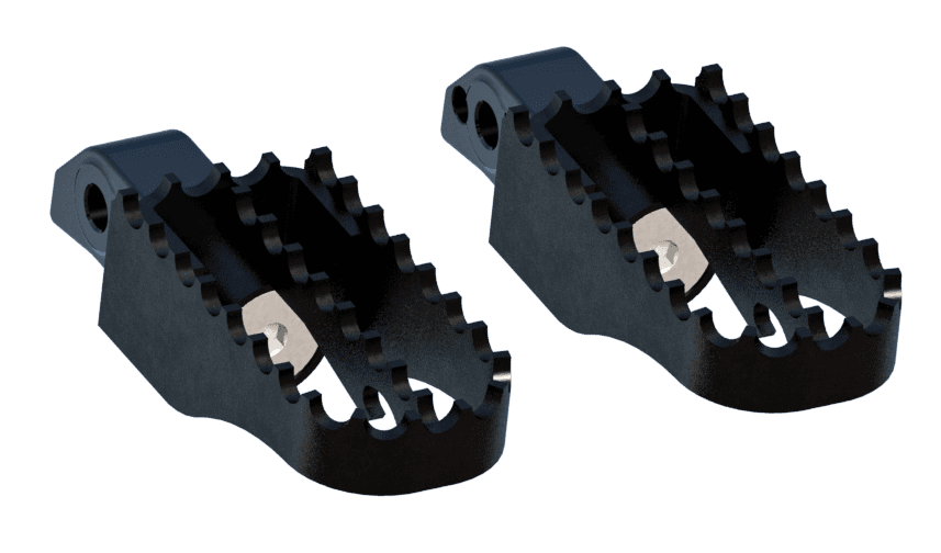 Burly Brand MX Style Style Foot Pegs Pr Passenger Black