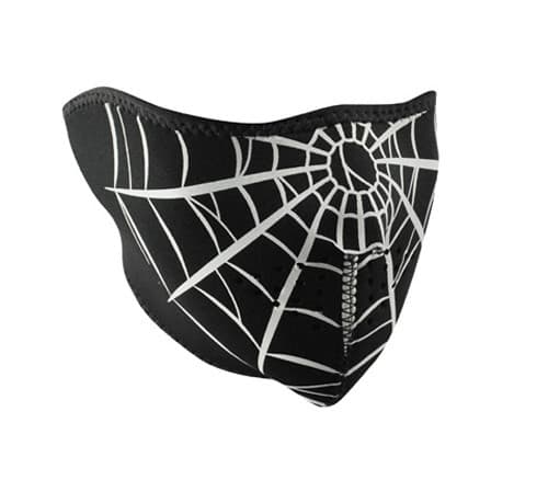 NEOPRENE 1/2 FACE MASK, SPIDER WEB