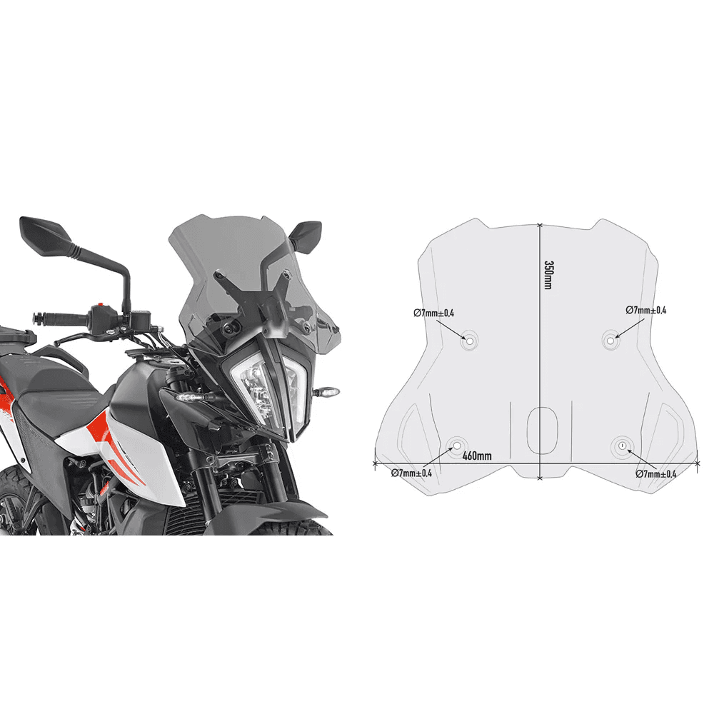 Givi Windshield Specific Smoke KTM