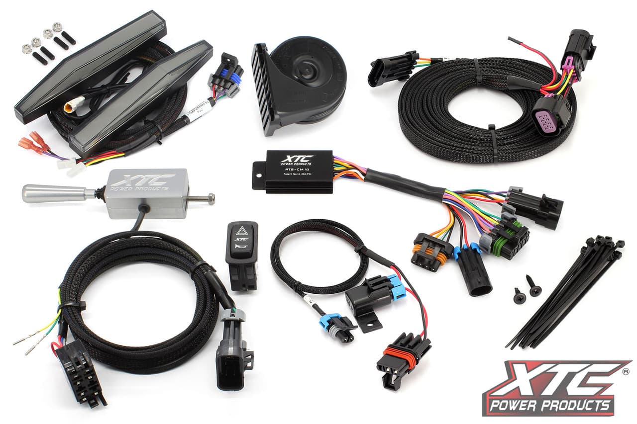 XTC Power Products Auto Turn Signal Kit W/ Billet Lever And Front Drl Lights Polaris