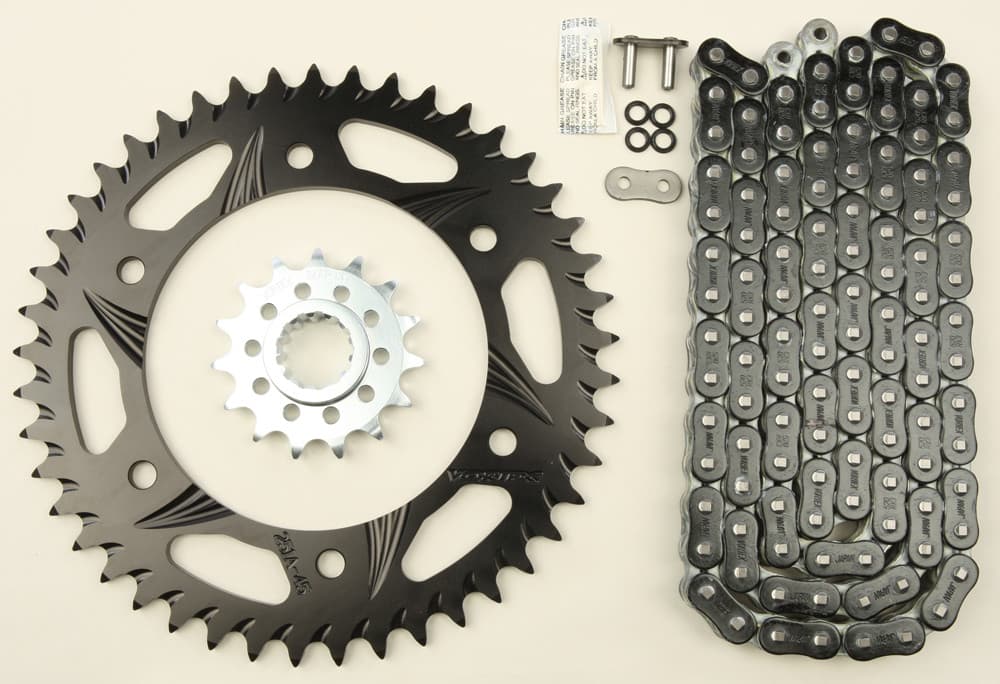 Vortex Sprocket/Chain Kit Stl/Alu 15/45T Black RX3 520-108L Black